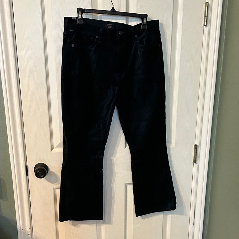 Citizens of Humanity Deep jade green/black brushed velvet Pants